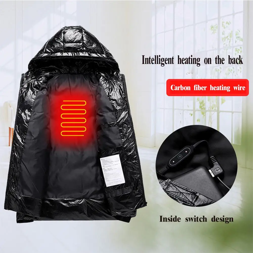 

USB Electric Heated Vest Lightweight Washable Heating Waistcoat Thermostat Warm For Winter Skiing Motorcycle Travel Clothing New