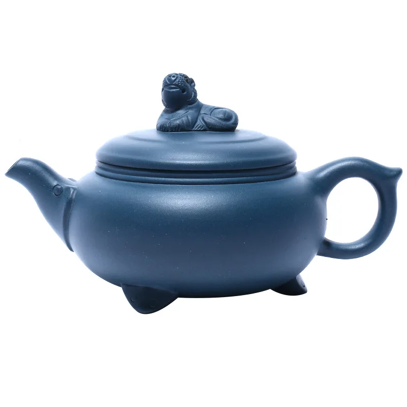 

Yixing purple clay teapot Tianqing clay Crouching Tiger auspicious teapot family kungfu tea set gift
