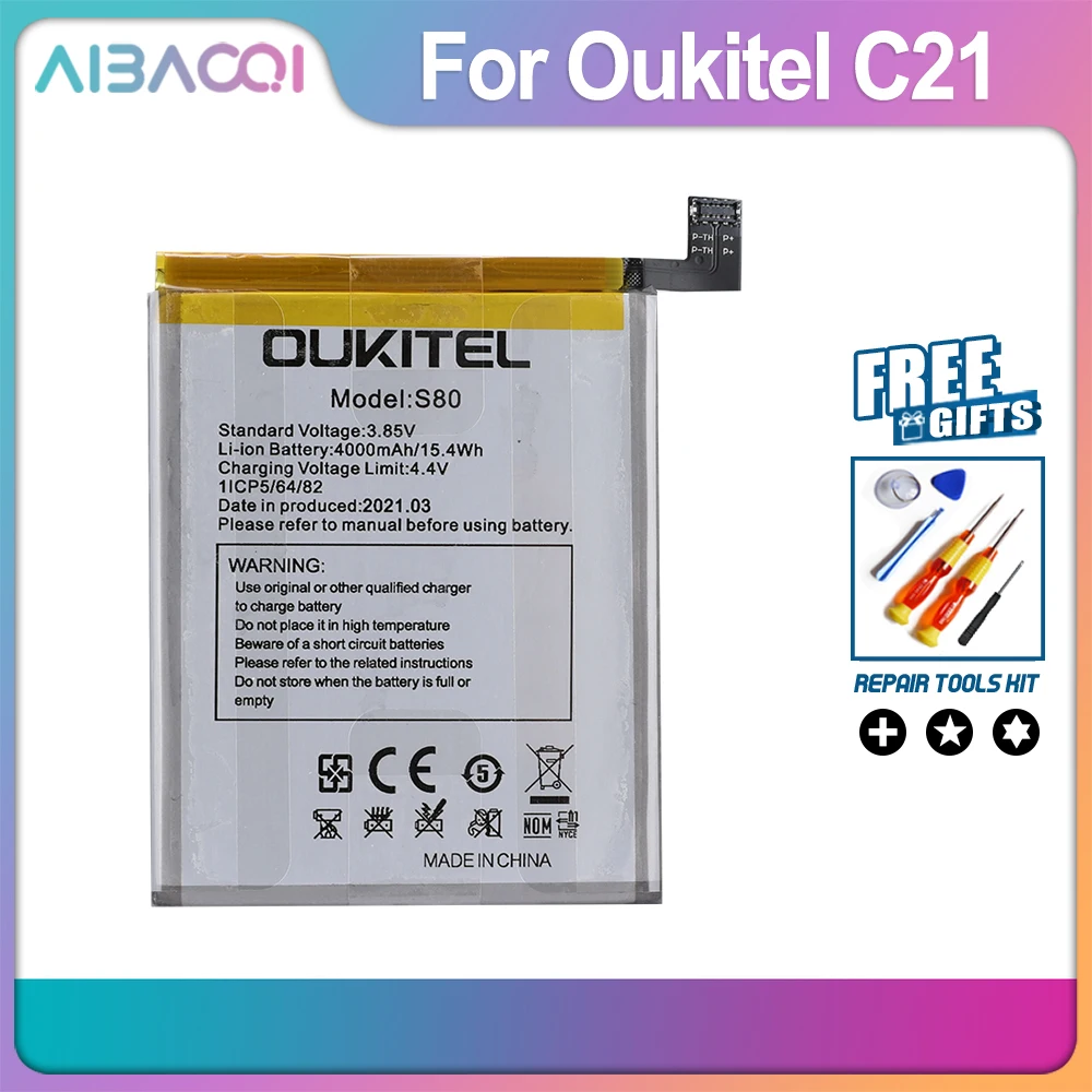 AiBaoQi новый оригинальный Oukitel C21 аккумулятор большой емкости 4000 мАч запасная