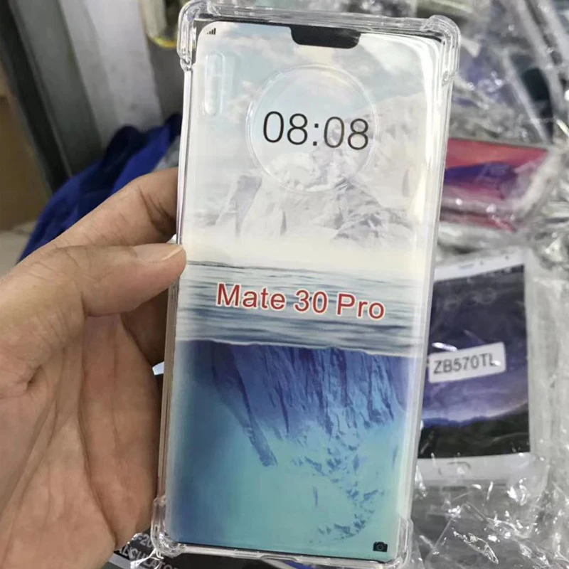 Силиконовый противоударный чехол с подушкой безопасности для Huawei Mate 30 Pro мягкая
