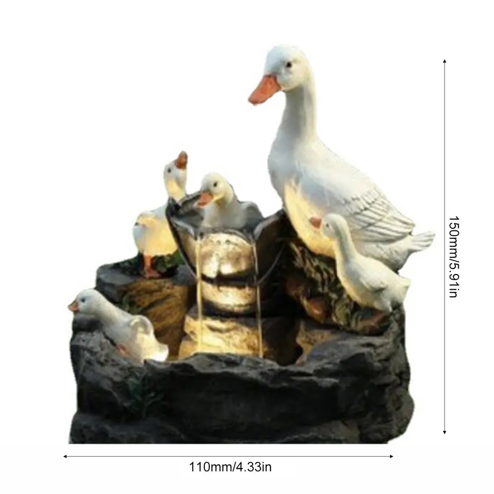 

Solar Power Resin Duck Family Patio Fountain Garden Decoration Outdoor Landscape Garden Design Duck Family