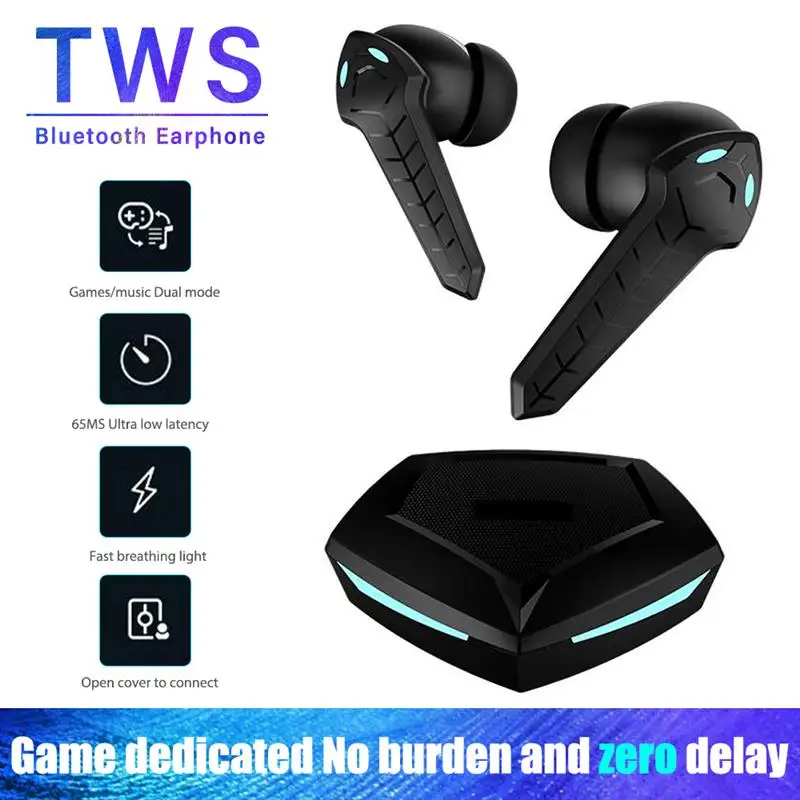 

Wireless Earbuds 5.1 Bluetooth In Ear Headphones Bilateral Stereo Low Latency Sport Built in Mic Headset for Sport Commute