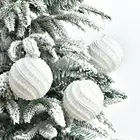 Решетка с блестками диаметром 80 мм, Рождественский шар золотого, красного, синего цвета, украшения для рождественской елки, подвесные Подвески для елки, Подарочные шары