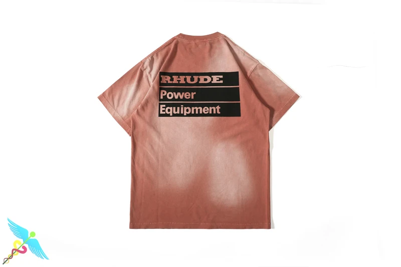 

RHUDE T-Shirt Men Women Hip Hop Oversized Cactus Letter Print Pullover Casual High Quality Cotton O-Neck Graphic Tee Streetwear