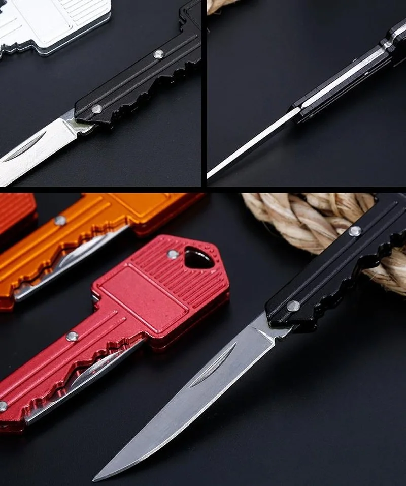 

Mini Key Knife Letter Camp Outdoor Keyring Ring Keychain Fold Open Opener Pocket Package Survive gadget Multi Tool Blade Box kit