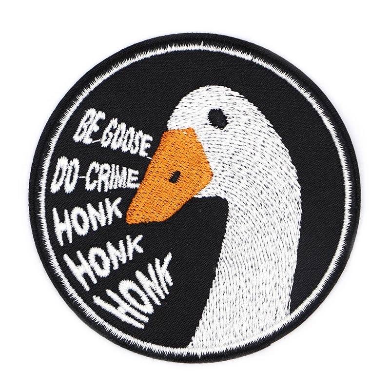 2 шт./лот нашивка с вышивкой в виде мультяшных животных для одежды Be Goose Do Crime Iron on