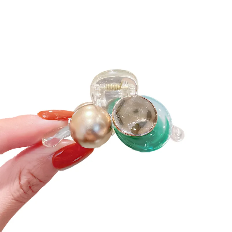 

New Women Elegant Acrylic Circle Ball Barrettes Geometric Hair Claws Sweet Hair Clips Headband Hairpin Fashion Hair Accessories