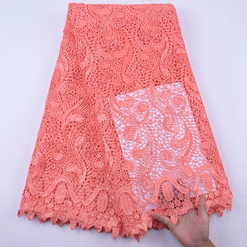 Новое поступление Африканский шнур гипюр кружевная ткань 2020 высокое качество