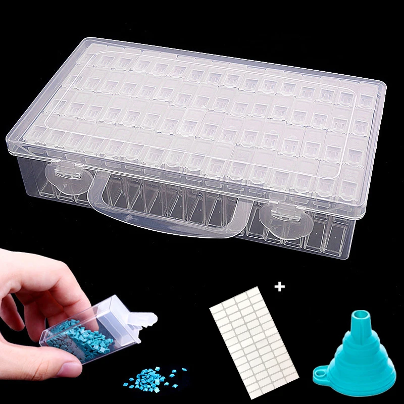 

NEW 64 slots Dismountable Diamond Embroidery Accessories diamond painting Boxes Cross Stitch Cases Organizer Home Beads Storage