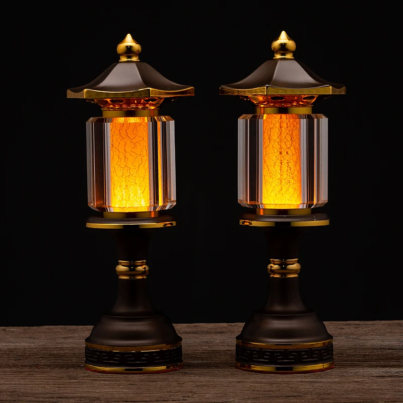 Escultura de luz de Buda Cai Shen, herramienta de adoraci&oacute;n budista de alto grado, suministro de Budismo de 2P, tienda en casa, D527, un par-0