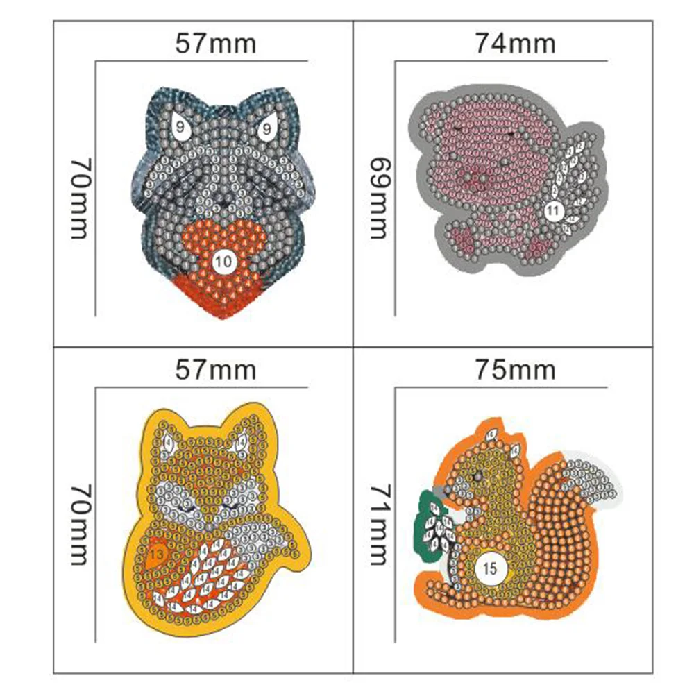 5D алмазная картина брелок лиса белка вышивка кулон DIY ремесло набор для картин из