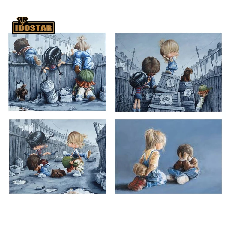 Алмазная живопись 5D сделай сам игривая картина для маленьких детей алмазная