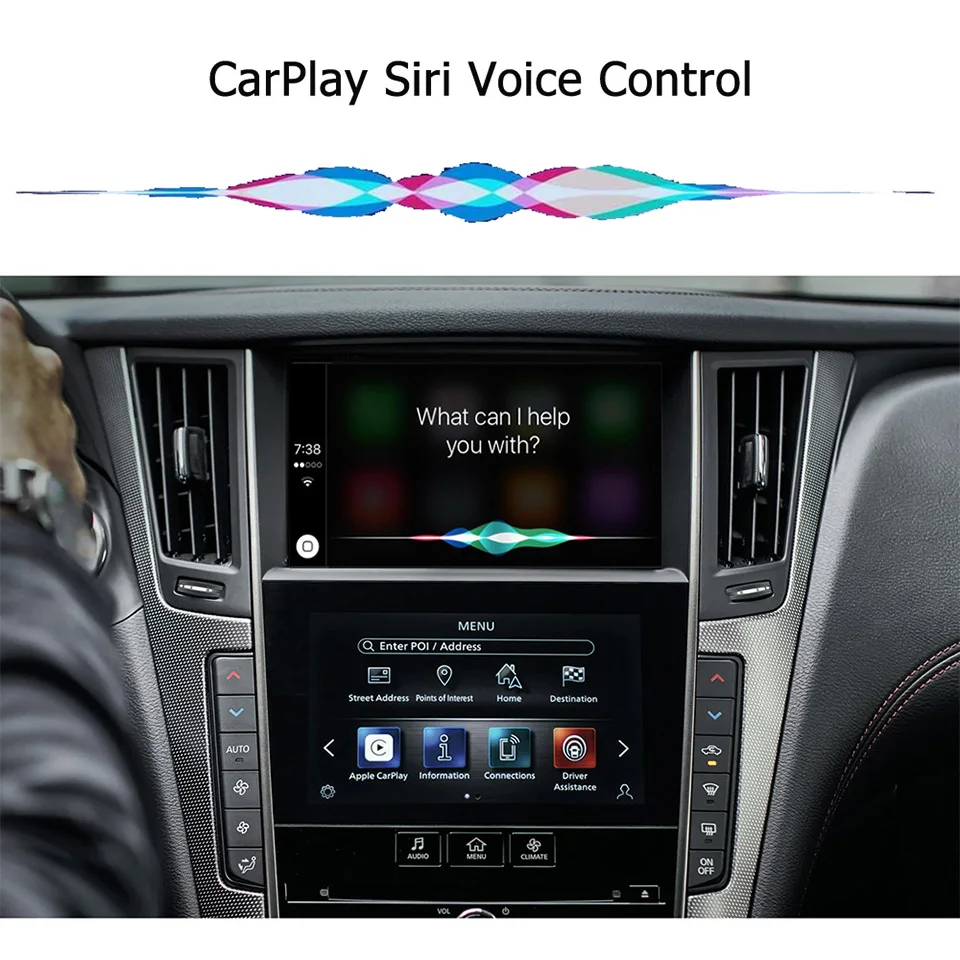 Android Auto AirPlay Apple CarPlay For Infiniti Q50 Q60 Q70 QX50 Q50L 2015 2016 2017 2018 2019 WIFI Wireless CarPlay Service images - 6