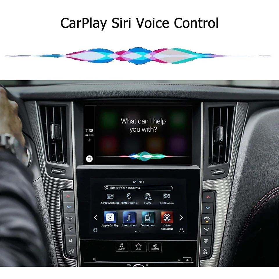 Автомобильный Android AirPlay Apple CarPlay для Infiniti Q50 Q60 Q70 QX50 Q50L 2015 2016 2017 2018 2019 WIFI беспроводной