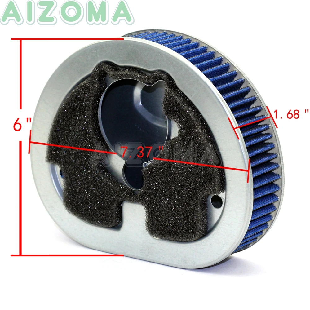 Motorcycle High Flow Air Filter Cleaner Blue for Harley Dyna FXD FXDS Touring Electra Wide Glide Road King 1995-1999 Bad Boy | Автомобили