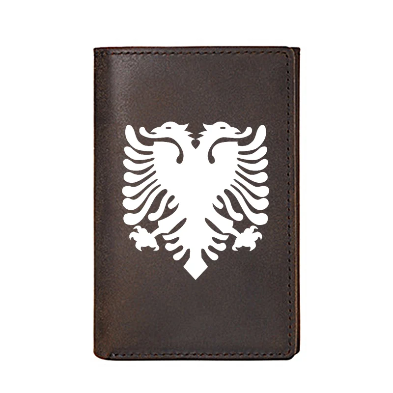 

Двухсторонний мужской кошелек из натуральной кожи с изображением российского орла, визитницы, мужские кошельки, Короткие сумки для денег