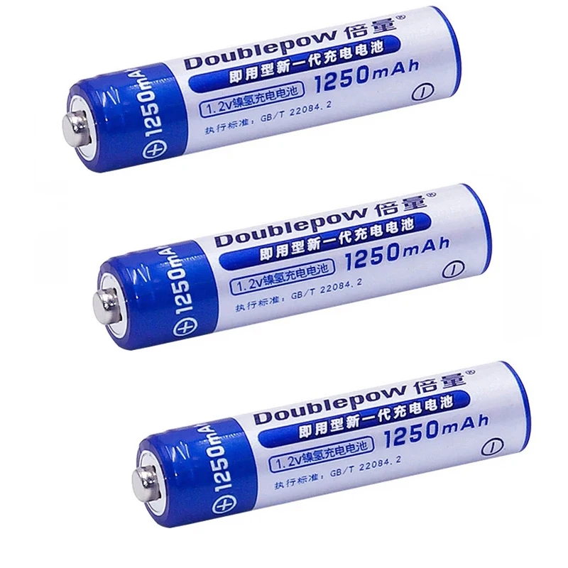 

AAA NI-MH Battery 1250mAh 1.2V NI-MH AAA Rechargeable Batteries NIMH Battery For Flashlight Toys Car Remote Control Alarm Clock