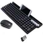 Беспроводная клавиатура, модная круглая клавиатура, перезаряжаемая компьютерная беспроводная мышь для дома, RGB клавиатура, настольная клавиатура, 1 комплект