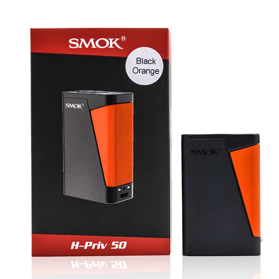 Black Orange SMOK H-PRIV 50 Вт TC VW Vape мод OLED экран TFV8 детский бак M2 Q2 катушка 510 атомайзер Vape комплект электронная сигарета мод Va - Цвет: Black Orange
