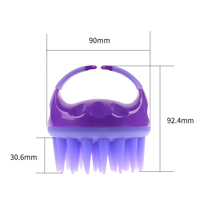 

Long Silicone Hair Comb Bath Brush Body Wash Skin SPA Massage Scalp Massager Head Meridian Loofah Exfoliating Bathing Scrubber