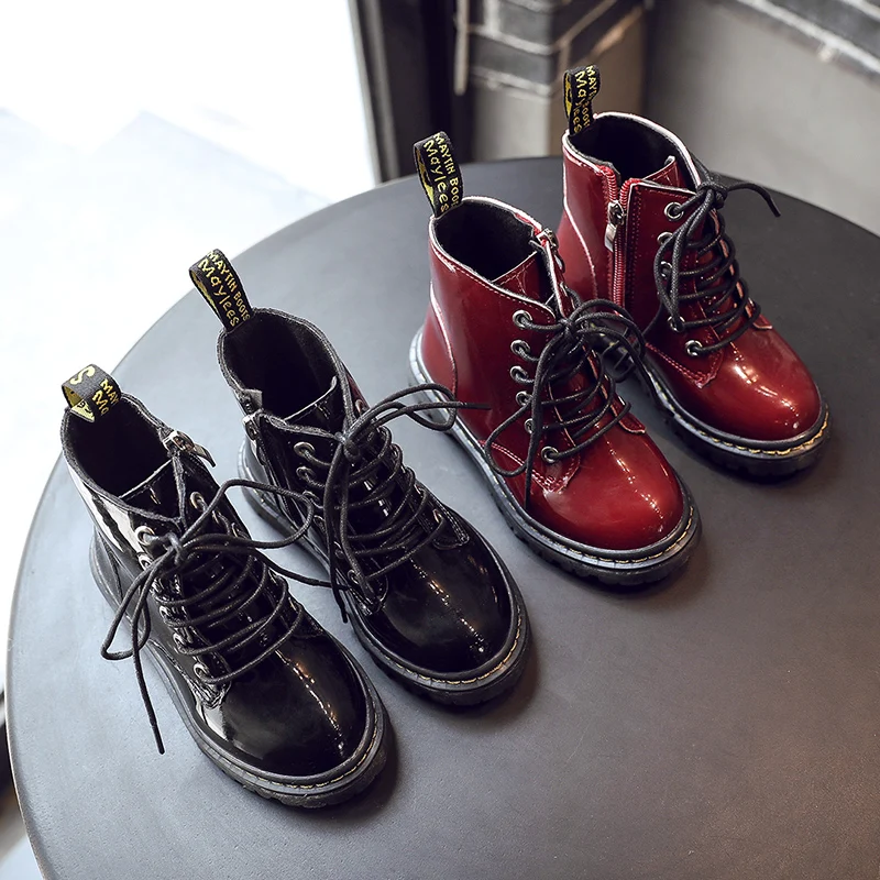 Новые осенние и зимние детские ботинки модные мягкие подошвы для мальчиков