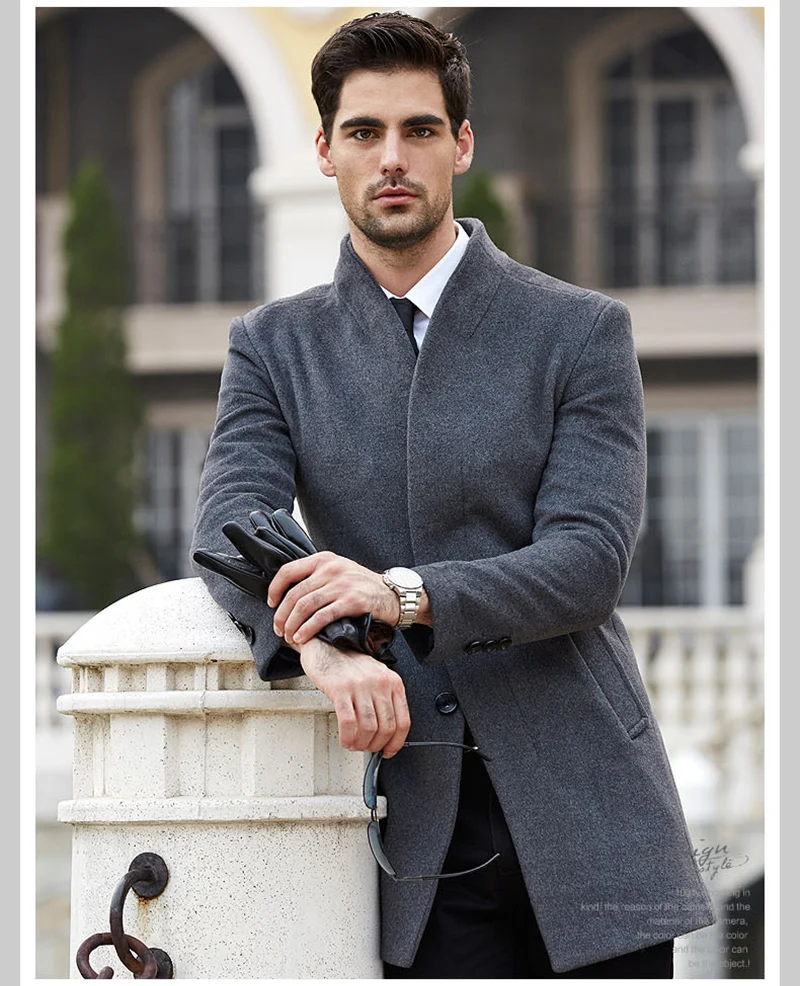 Длинная Мужская куртка тренч осеннее пальто винтажная уличная парка ветровка