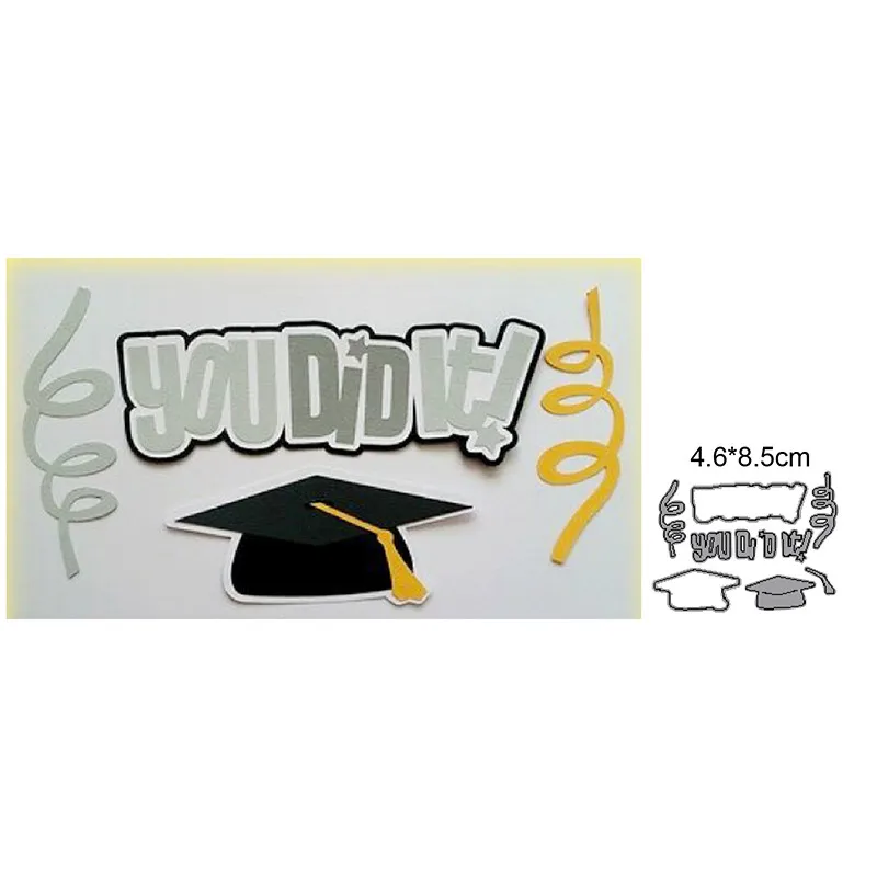 

Student's Hat Cutting Dies New 2021 Metal Cutting Dies For Scrapbooking And Card Making Decorative Embossing Die Cut Craft Dies