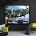 Оригинальный индийский ландшафт, абстрактные картины на холсте, скандинавские постеры и принты, настенные художественные картины для гостиной, украшение для дома