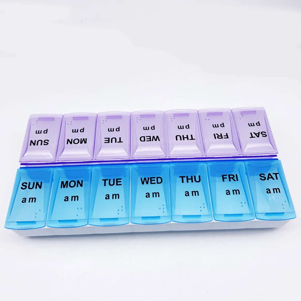 

7 Days Pill Medicine Box Organizer Travel Pillbox Weekly Tablet Holder Storage Organizer Container Case Pill Box Splitters