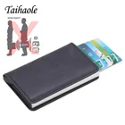 Кошелек мужской Taihaole, из алюминия, с автоматической RFID-защитой, 2020