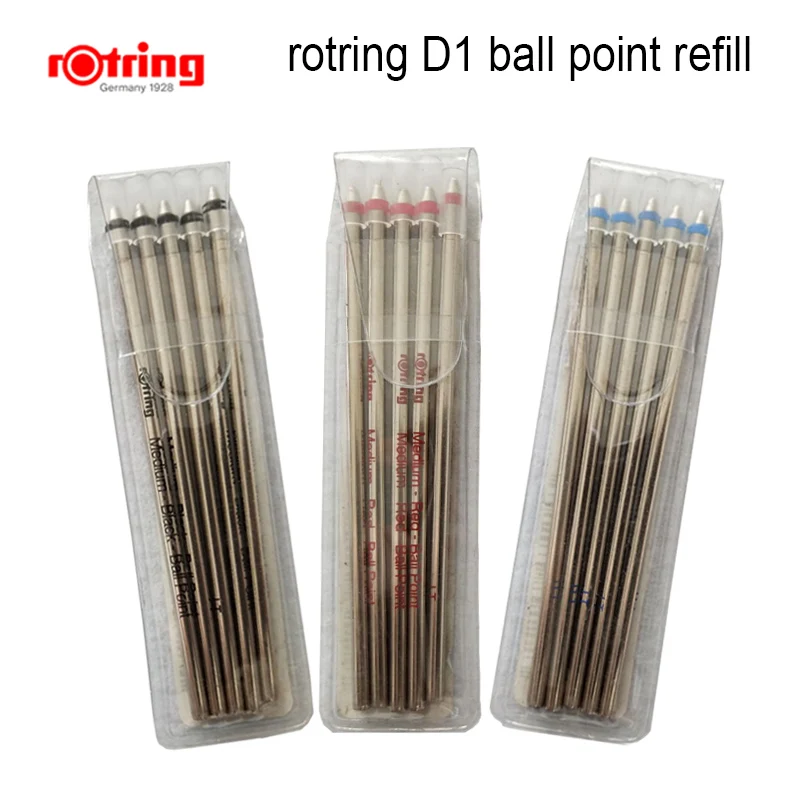 Шариковая ручка Rotring D1 заправка синими/черными/красными чернилами (соответствует