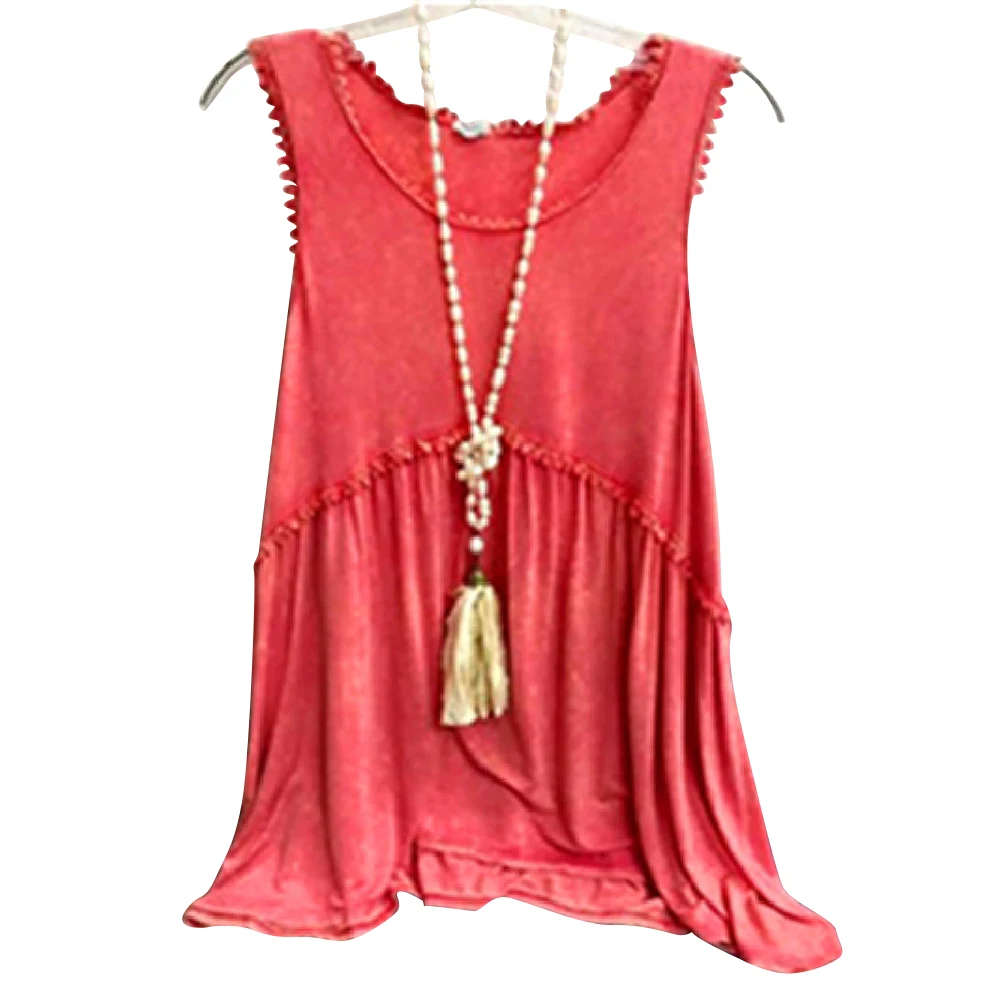 

Loose Sleeveless T Shirt Women Tank Top Oversized Solid Loose Summer Tops Tees Women Clothing Beachwear Casual Women Tops