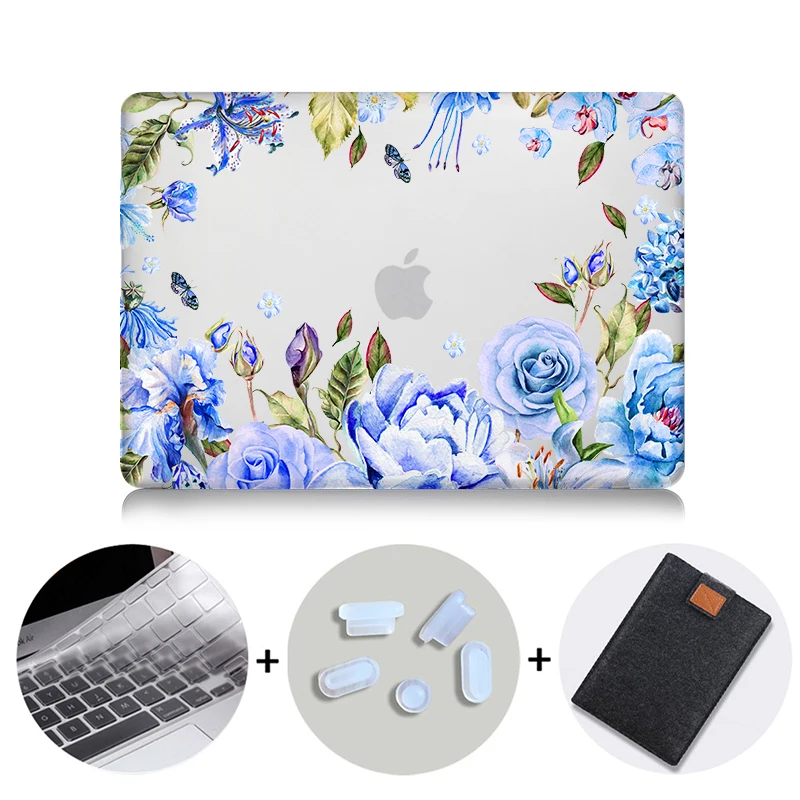 MB07 MTT чехол для ноутбука с цветочным узором и кристаллами для Macbook Air 11 13 Pro retina 13 15 дюймов с сенсорной панелью, Жесткий Чехол для ноутбука - Цвет: MB07