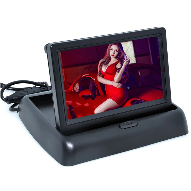 Автомобильный DVD плеер Foldaway цветной TFT ЖК дисплей 4 3 дюйма для камеры заднего вида