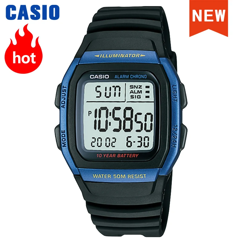 Casio watch men ten-year electric luxury set LED digital oversized liquid crystal digital quartz sports 50m waterproof men watch