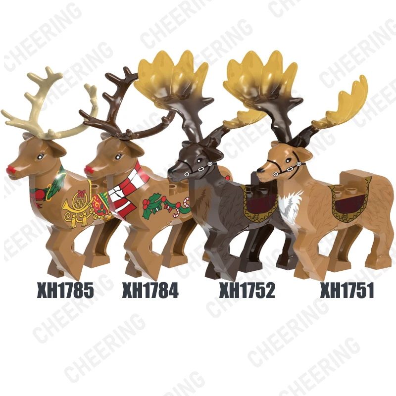 

Educational Building Blocks Christmas Deer Rome Knights Wars Action Figures Gift Toys For Children 1751 1752 1784 1785