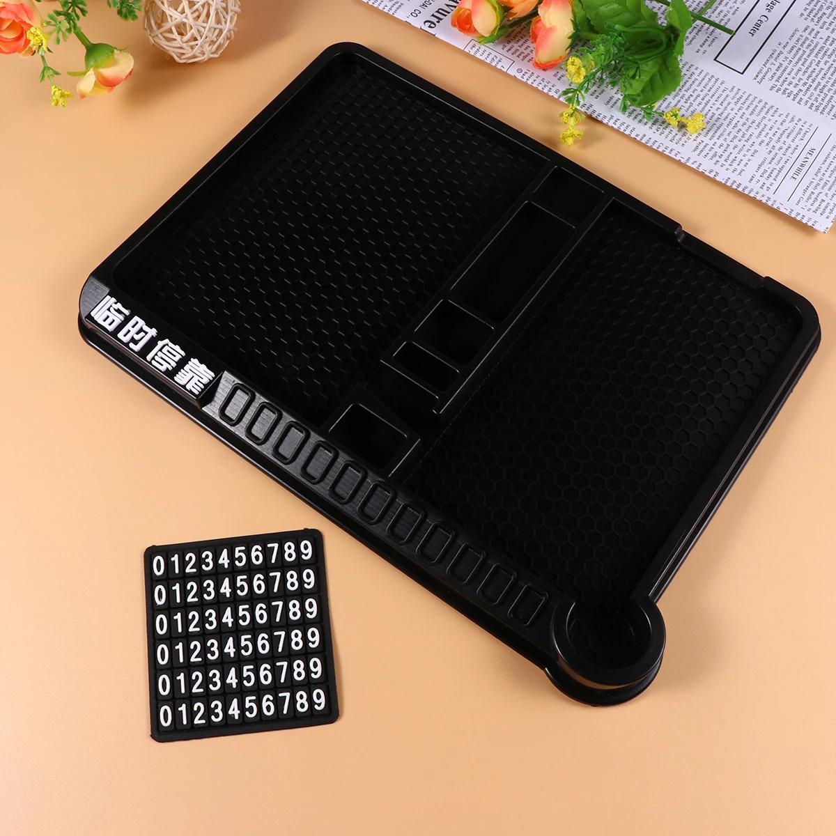 Противоскользящий Черный Многофункциональный коврик для мобильного телефона