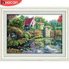 HUACAN крест вышивка Дом Набор Сделай Сам Рукоделие хлопок нить картины комплекты, украшение для дома 14CT вышивка пейзаж