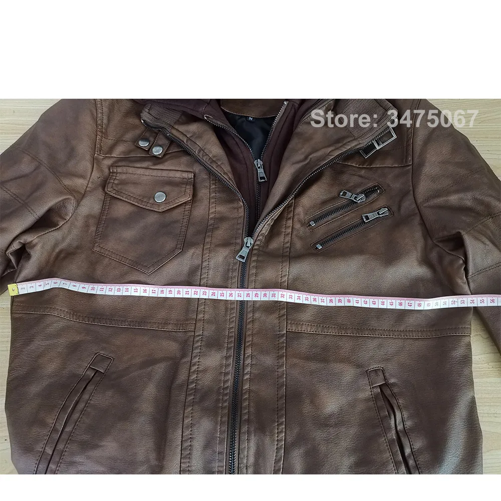 Veste cuir homme кожаные куртки мужские осенние зимние повседневные пальто с капюшоном мужские мотоциклетные байкерские кожаные куртки 4XL Jaqueta Couro