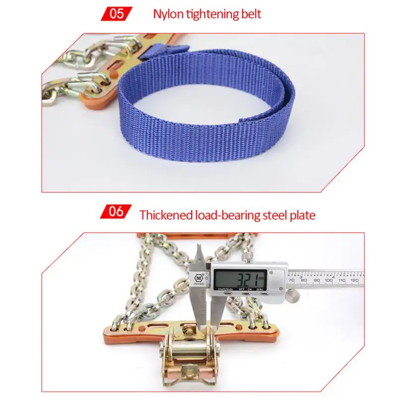 

Automobile Universal Anti-skid Snow Chain Off-road car Tire Snow Chains Emergency Non-slip Cable Ties Wholesale