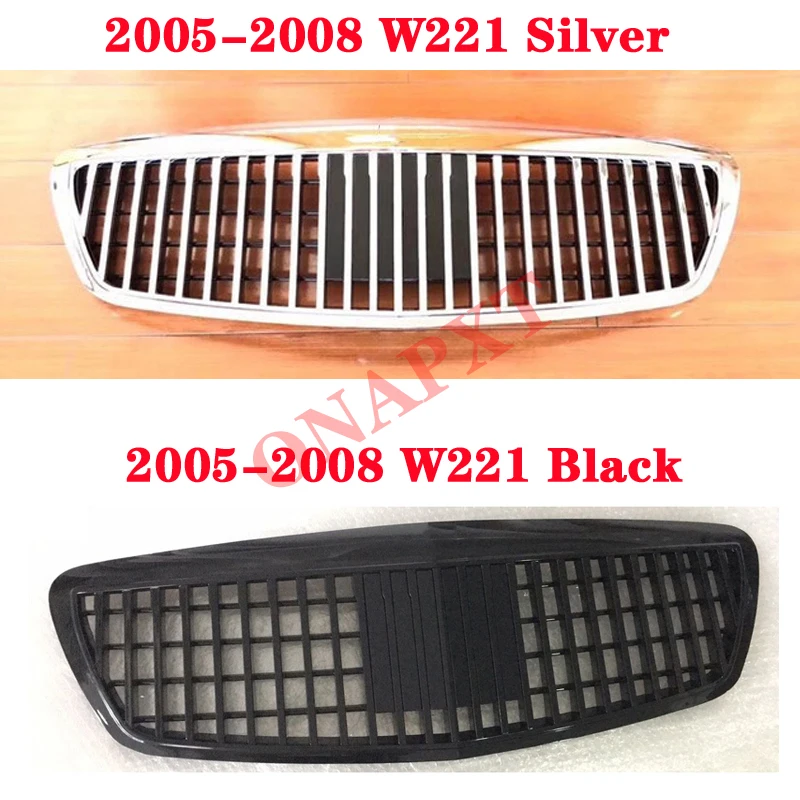 

For Mercedes-Benz S-class W221 S320 S350 Car Front ABS Maybach Stylin Front Hood Radiator Grill Middle Grille 2005-2011