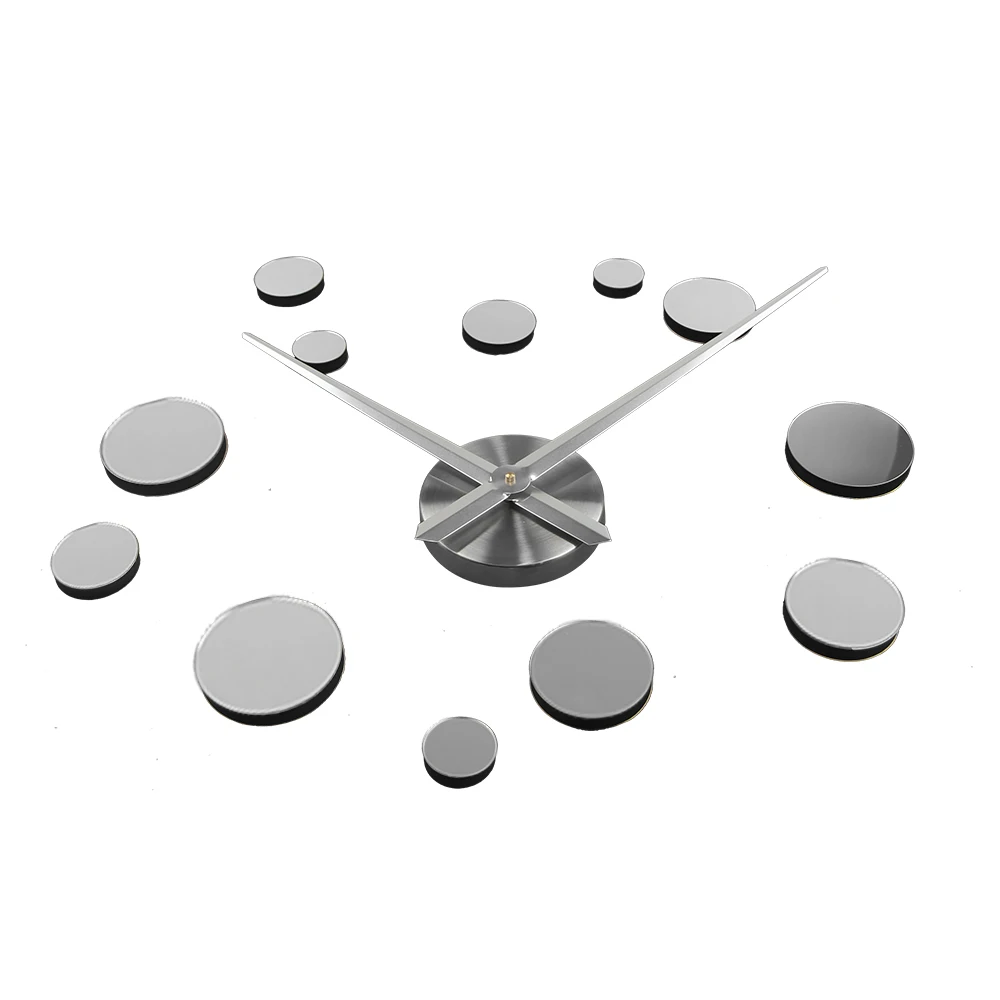 Настенные акриловые зеркальные 3d часы на клейкой основе|Настенные часы| |