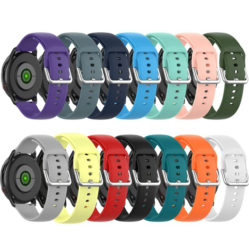 

Strap for Samsung Gear S3 S2 sport silicone Frontier Classic galaxy Watch active 42mm 46 Band huami amazfit gtr bip 22mm 20mm