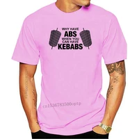 new 2021 2021 fashion tee shirt abs kebabs mens t shirt funny takeaway food gyms joke father uncle grandad gift summer t shirt