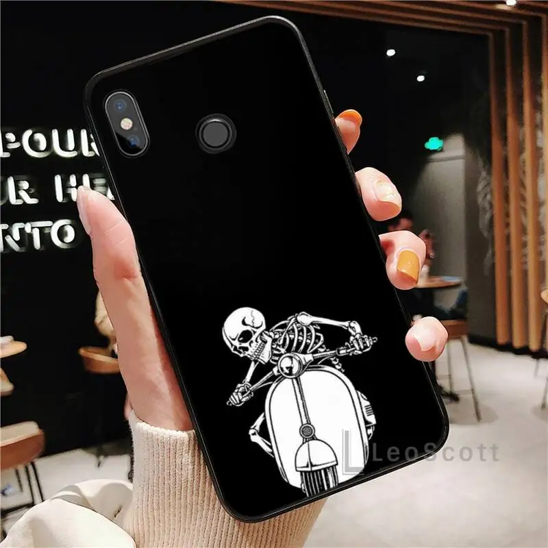 

Funny Bone Skull Coque Phone Case For Xiaomi Redmi Note 4 4x 5 6 7 8 pro S2 PLUS 6A PRO