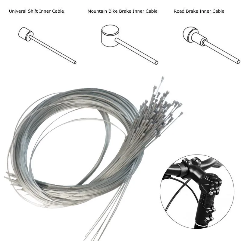 

Bike Shifter Cable Steel Bicycle Braking Lines Core Inner Speed Variable Wire Bicycle Brake Shifter Cable Replacement Speed Line