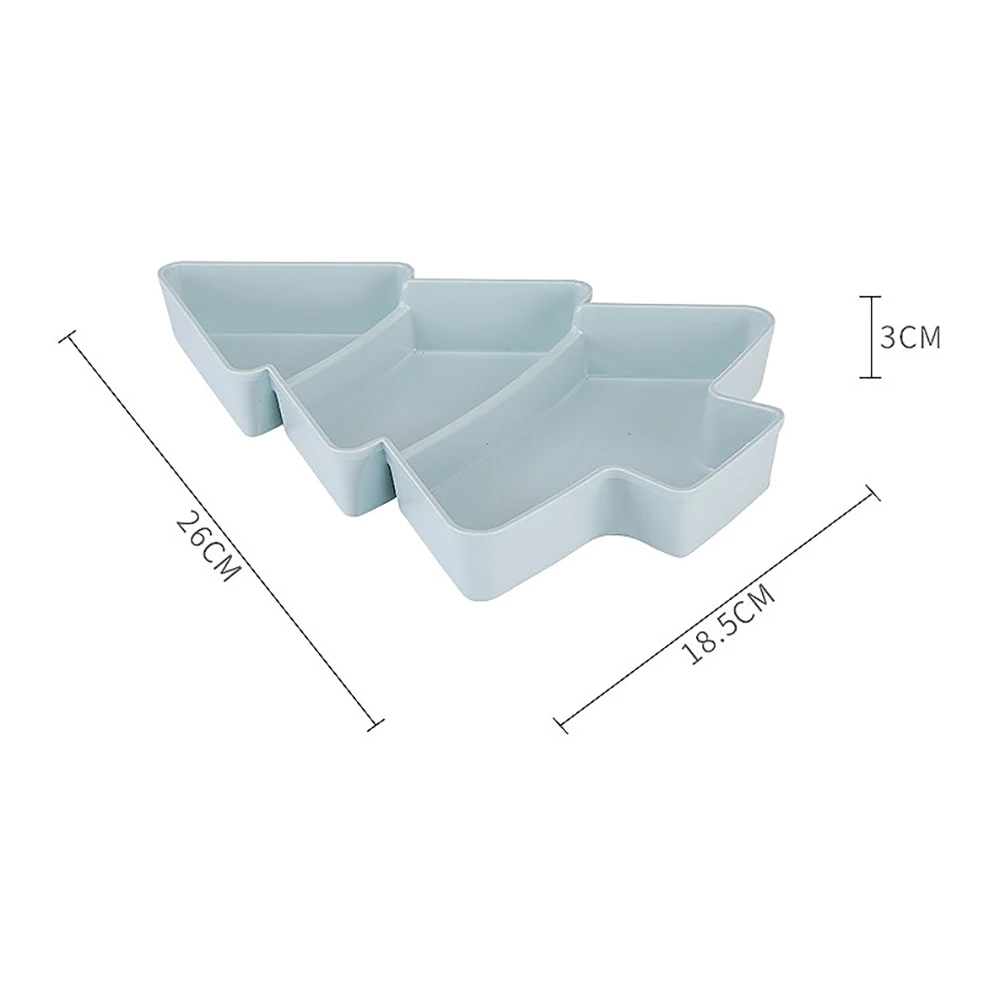 

Creative Christmas Tree Shape Candy Snacks Nuts Seeds Dry Fruits Plastic Plates Dishes Bowl Breakfast Tray Home Kitchen Utensils