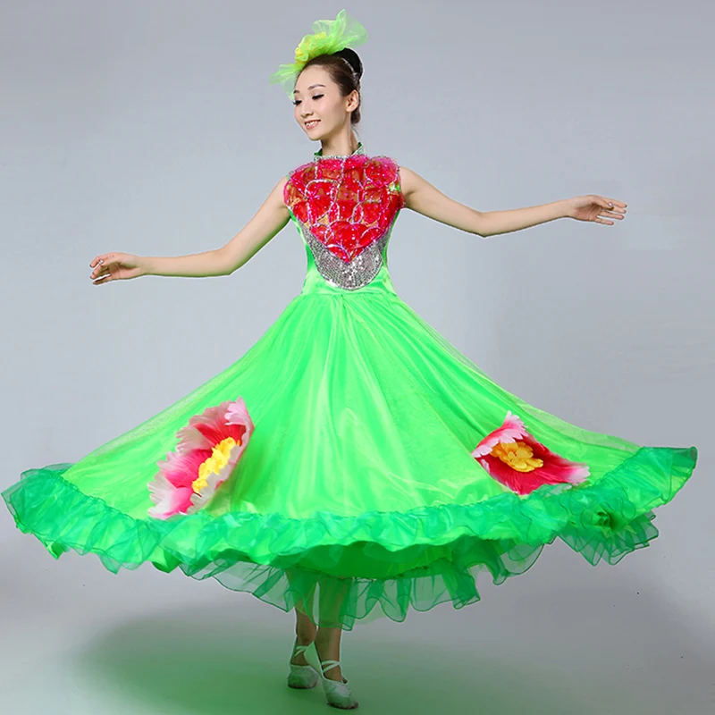 Откровенный женский танцевальный костюм большая юбка-качели Женский для