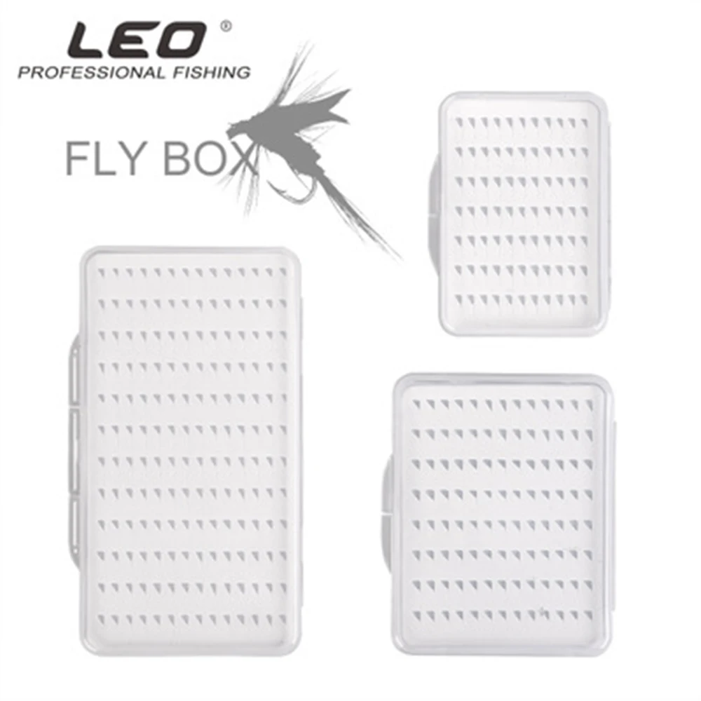 1 шт. Leo Fly прозрачная коробка крючка 28055 рыболовных крючков с пенопластом