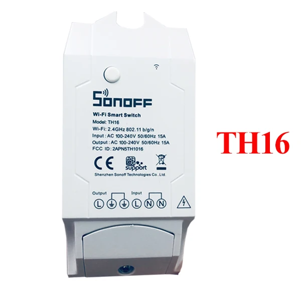 sonoff th 16a Sonoff Th16 Th10 переключатель контроля температуры и влажности WiFi термостат умный переключатель, модуль домашней автоматизации через Google Home - Комплект: sonoff th 16a